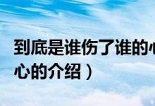 到底是谁伤了谁的心（关于到底是谁伤了谁的心的介绍）