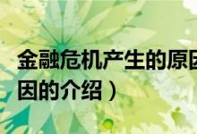 金融危机产生的原因(关于金融危机产生的原因的介绍)
