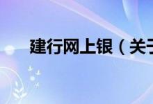 建行网上银（关于建行网上银的介绍）