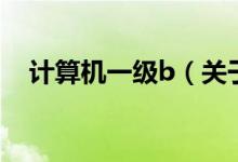 计算机一级b（关于计算机一级b的介绍）