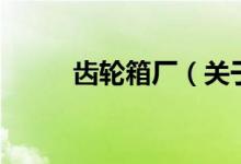 齿轮箱厂（关于齿轮箱厂的介绍）