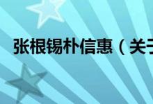 张根锡朴信惠（关于张根锡朴信惠的介绍）