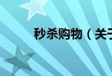 秒杀购物（关于秒杀购物的介绍）