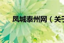 凤城泰州网(关于凤城泰州网的介绍)