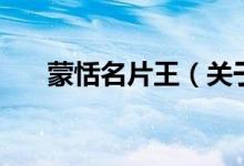 蒙恬名片王（关于蒙恬名片王的介绍）