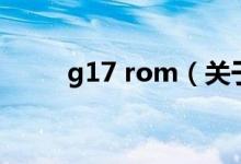 g17 rom（关于g17 rom的介绍）