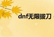 dnf无限拔刀（dnf无限怒气套）