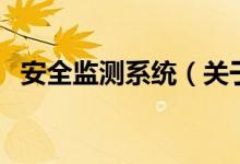 安全监测系统（关于安全监测系统的介绍）