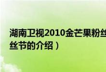 湖南卫视2010金芒果粉丝节（关于湖南卫视2010金芒果粉丝节的介绍）