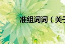 准组词词（关于准组词词的介绍）