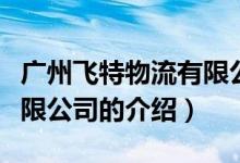 广州飞特物流有限公司（关于广州飞特物流有限公司的介绍）