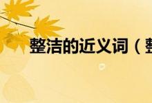 整洁的近义词（整洁的近义词有哪些）