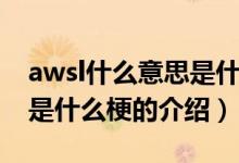 awsl什么意思是什么梗（关于awsl什么意思是什么梗的介绍）