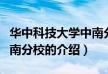 华中科技大学中南分校（关于华中科技大学中南分校的介绍）