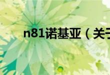 n81诺基亚(关于n81诺基亚的介绍)