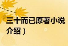 三十而已原著小说（关于三十而已原著小说的介绍）