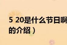 5 20是什么节日啊（关于5 20是什么节日啊的介绍）