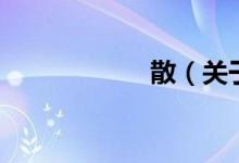 散（关于散的介绍）
