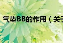 气垫BB的作用（关于气垫BB的作用的介绍）
