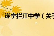 遂宁拦江中学（关于遂宁拦江中学的介绍）