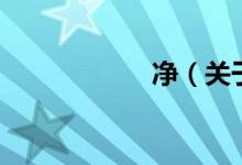 净（关于净的介绍）