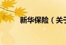 新华保险（关于新华保险的介绍）