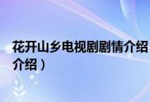 花开山乡电视剧剧情介绍（关于花开山乡电视剧剧情介绍的介绍）