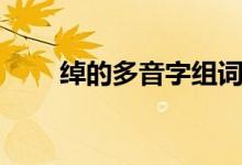 绰的多音字组词（绰的读音和组词）