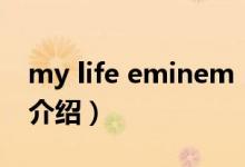 my life eminem（关于my life eminem的介绍）