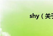 shy（关于shy的介绍）