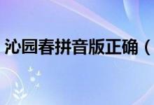 沁园春拼音版正确（沁园春雪拼音正确读音）