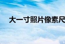 大一寸照片像素尺寸（大一寸照片像素）
