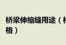 桥梁伸缩缝用途（桥梁伸缩缝有哪些类型及规格）
