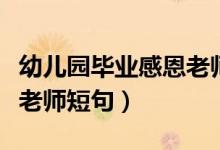 幼儿园毕业感恩老师短句子（幼儿园毕业感恩老师短句）