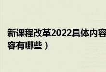 新课程改革2022具体内容（新课程背景下的教师观的具体内容有哪些）