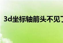 3d坐标轴箭头不见了（3d坐标轴箭头不见）