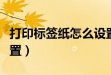 打印标签纸怎么设置间隔（打印标签纸怎么设置）