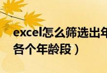 excel怎么筛选出年龄段(excel中 怎样筛选各个年龄段)