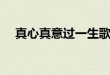 真心真意过一生歌词（真心真意过一生）