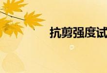 抗剪强度试验（抗剪强度）