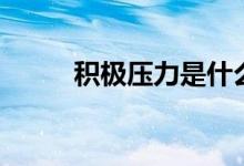 积极压力是什么意思（积极压力）
