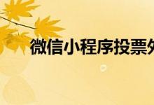 微信小程序投票外挂（微信投票外挂）