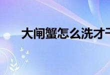 大闸蟹怎么洗才干净（大闸蟹怎么洗）