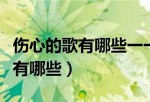 伤心的歌有哪些一一一会哭的人不（伤心的歌有哪些）