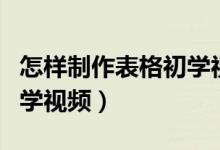怎样制作表格初学视频教学（怎样制作表格初学视频）