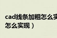 cad线条加粗怎么实现快捷键（CAD线条加粗怎么实现）