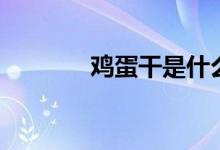 鸡蛋干是什么做的（鸡蛋干）