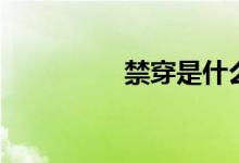 禁穿是什么意思（禁穿）