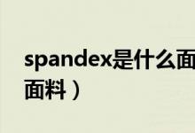 spandex是什么面料成分(spandex是什么面料)