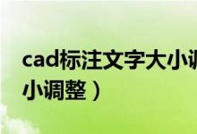 cad标注文字大小调整不了（cad标注文字大小调整）